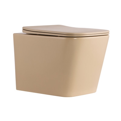 Унітаз підвісний Tern Ultra Quiet 490×365×325 мм, Beige, з сидінням Slim Duroplast / Soft-close / Quick Release QT17332303ASSB Qtap Унітаз підвісний Tern Ultra Quiet 490×365×325 мм, Beige, з сидінням Slim Duroplast / Soft-close / Quick Release QT17332303ASSB Qtap