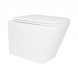 Унітаз підвісний Tern Rimless 490x340x350 мм, White, з сидінням Slim Duroplast/ Soft-close/ Quick Release QT1733052ERW Qtap