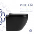 Унітаз підвісний Jay Ultra Quiet 485х360х320 мм, Matt Black, сидінням Slim Duroplast/ Soft-close/ Quick Relase QT07335177MB Qtap