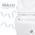 Унітаз підвісний Robin Rimless 575x360x360 мм, White, з сидінням Slim Duroplast/ Soft-close/ Quick Release QT13332141ERW Qtap