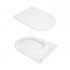 Унітаз підвісний Robin Rimless 575x360x360 мм, White, з сидінням Slim Duroplast/ Soft-close/ Quick Release QT13332141ERW Qtap