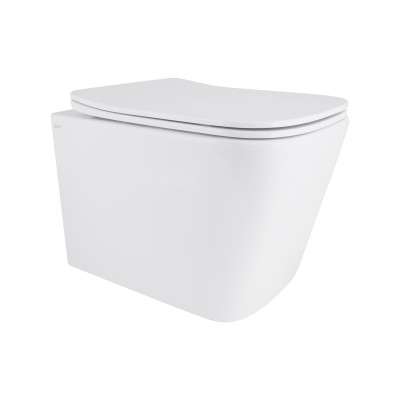 Унітаз підвісний Tern Ultra Quiet 490x365x325 мм, White, з сидінням Slim Duroplast/ Soft-close/ Quick Release QT17332303ASW Qtap