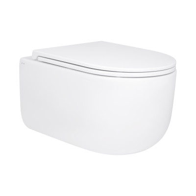 Унітаз підвісний Taurus Ultra Quiet 490х360х380 мм, White, з сидінням Slim Duroplast/ Soft-close/ Quick Release QT2433084EUQW Qtap