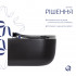 Унітаз підвісний Taurus Ultra Quiet 490х360х380 мм, Matt Black, з сидінням Slim Duroplast/ Soft-close/ Quick Release QT2433084EUQMB Qtap