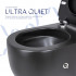 Унітаз підвісний Taurus Ultra Quiet 490х360х380 мм, Matt Black, з сидінням Slim Duroplast/ Soft-close/ Quick Release QT2433084EUQMB Qtap