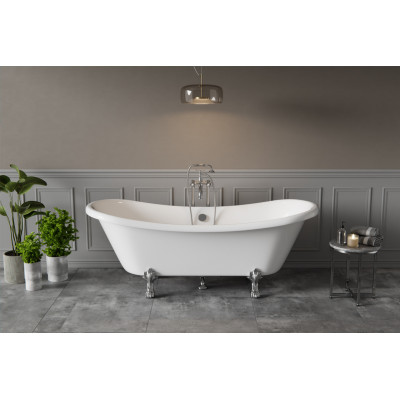 Ванна акрилова AMELIA ретро 190х77 з ногами хром