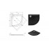Піддон півкруглий ARON SlimLine Stone Effect 90x90 чорний мат Піддон півкруглий ARON SlimLine Stone Effect 90x90 чорний мат