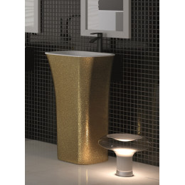 Умивальник вільностоячий ASSOS GLAM золотий 41х52 ретро