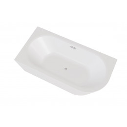 Ванна акрилова кутова AVITA A-LINE 160х75 ліва біла глянцева з сифоном Alcaplast хром