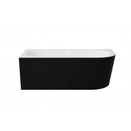 Ванна акрилова кутова ліва AVITA A-LINE B&W MATT 170х75 з білим сифоном McAlpine з наповненням через перелив