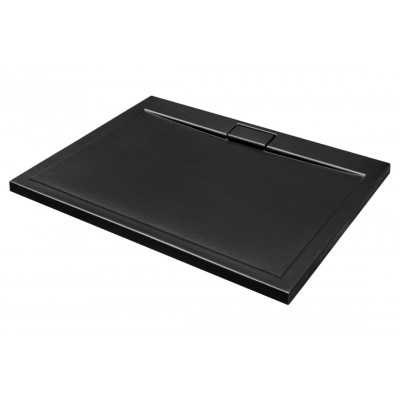 Піддон прямокутний AXIM 120х90x4.5 stone effect чорний + сифон от Besco в магазине St-Lviv