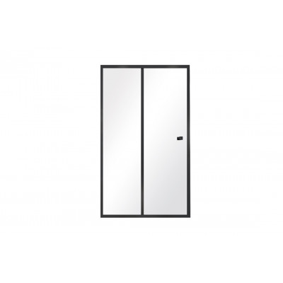 Душові двері Duo slide 100x195 профіль чорний матовий, скло прозоре Душові двері Duo slide 100x195 профіль чорний матовий, скло прозоре