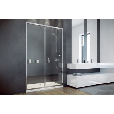 Душові двері Duo slide 110x195 профіль хромований блискучий, скло прозоре Душові двері Duo slide 110x195 профіль хромований блискучий, скло прозоре