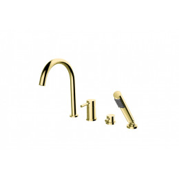 Змішувач до ванни на 4 отвори ILLUSION, золото Змішувач до ванни на 4 отвори ILLUSION, золото