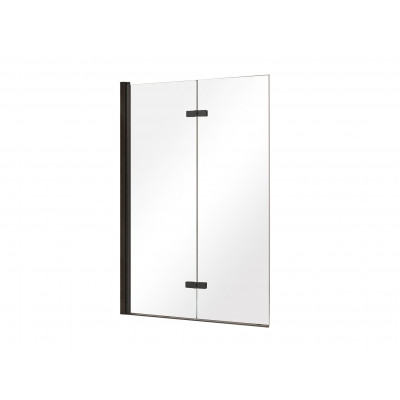 Шторка для ванни BESCO Lumix-2S 100x145 профіль чорний мат Шторка для ванни BESCO Lumix-2S 100x145 профіль чорний мат