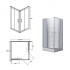 Кабіна квадратна MODERN 90x90x165 універсальна: скло grigio, профіль хромований