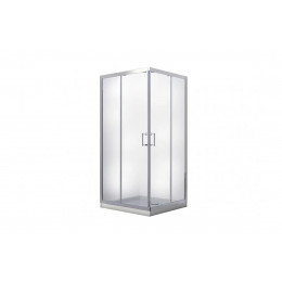 Кабіна квадратна MODERN 90x90x190 універсальна: скло прозоре, профіль хромований Кабіна квадратна MODERN 90x90x190 універсальна: скло прозоре, профіль хромований