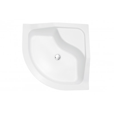 Піддон півкруглий OLIVER II 80x80x31,5 глибина 21, з сидінням + ноги