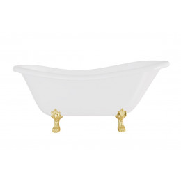 Ванна акрилова OTYLIA ретро 160х77 з ногами золото