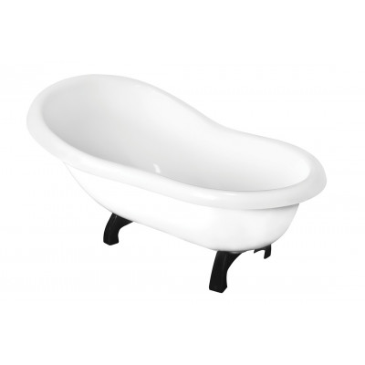 Ванна акрилова OTYLIA BABY ретро 85х47 з ногами чорними Ванна акрилова OTYLIA BABY ретро 85х47 з ногами чорними