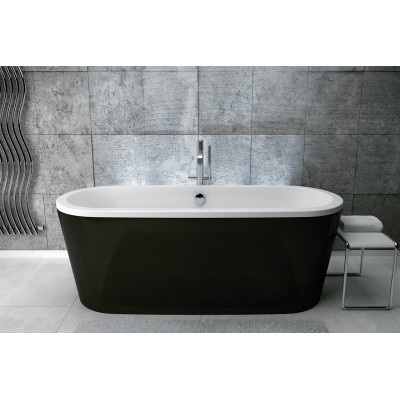 Ванна VICTORIA 160х75 з сифоном (чорна зовні, біла всередині) Ванна VICTORIA 160х75 з сифоном (чорна зовні, біла всередині)