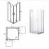 Кабіна квадратна VIVA 90x90x195 L/P, скло прозоре, профіль хромований