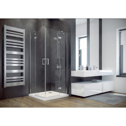 Кабіна квадратна VIVA 90x90x195 L/P, скло прозоре, профіль хромований