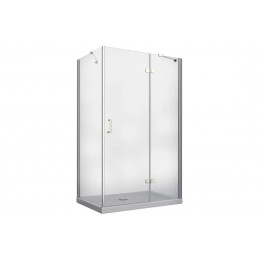 Кабіна прямокутна VIVA 1200x80x195 права: скло прозоре, профіль хромований