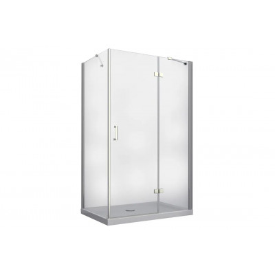 Кабіна прямокутна VIVA 1200x80x195 права: скло прозоре, профіль хромований