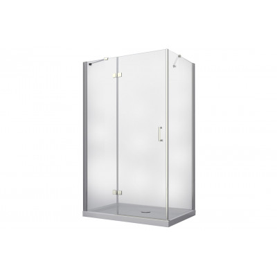 Кабіна прямокутна VIVA 1200x90x195 ліва: скло прозоре, профіль хромований