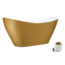 Ванна VIYA GLAM золотий 160х70 з сифоном клік-клак золотий