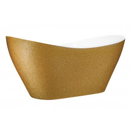 Ванна VIYA GLAM к/золотий вільностояча 160х70 з сифоном клік-клак