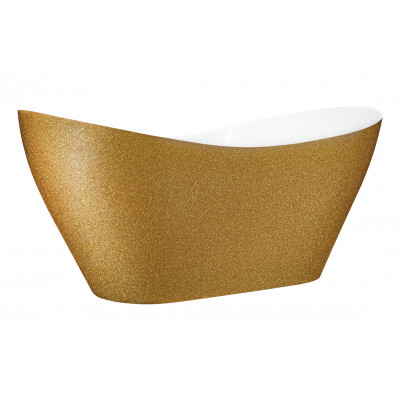 Ванна VIYA GLAM к/золотий вільностояча 160х70 з сифоном клік-клак