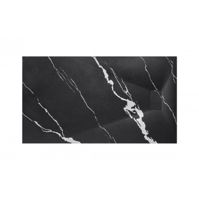 Піддон прямокутний VEXO MARBLE 160х90 чорний + сифон