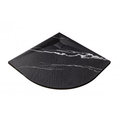 Піддон півкруглий VEXO 90х90 чорний мармур + сифон Піддон півкруглий VEXO 90х90 чорний мармур + сифон