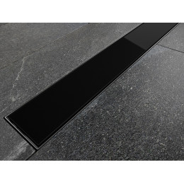 Лінійний душовий трап Virgo Black 60