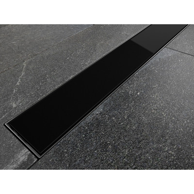 Лінійний душовий трап Virgo Black 90