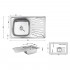 Мийка для кухні врізна 7848, Micro Decor, 0,8 мм LIDZ7848MDEC Lidz
