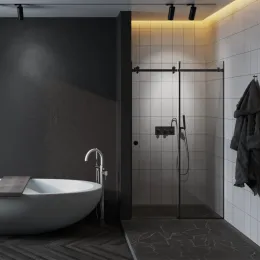 Душові двері WDS 6 Чорна 1100 мм. Душові двері WDS 6 Чорна 1100 мм.