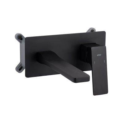 Змішувач для раковини прихованого монтажу Gemini, Matt Black (k35) QTGEM273BLM45694 Qtap