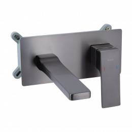 Змішувач для раковини прихованого монтажу Gemini, Gunmetal Black PVD (k35) QTGEM273GMB45695 Qtap