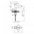 Змішувач для раковини низький Grand, Chrome/Black (k35) QTGRABCR001F Qtap