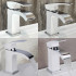Змішувач для раковини низький Swan Cascada, Chrome/White (k35) QTSWA270CRW45568 Qtap