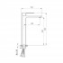 Змішувач для раковини високий Gemini, Chrome/White (k35) QTGEM269CRW45679 Qtap