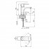 Змішувач для раковини низький Lipno, Graphite (k35) QTLIPNO1023101G Qtap