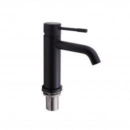 Змішувач для раковини низький Scorpio, Matt Black (k35) QTSCOR1050105B Qtap