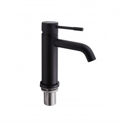 Змішувач для раковини низький Scorpio, Matt Black (k35) QTSCOR1050105B Qtap