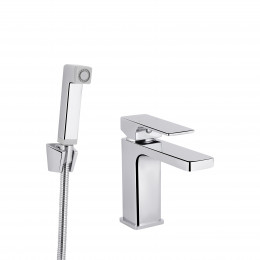 Змішувач для раковини Gemini, Chrome (k35) з гігієнічним душем QTGEM272CRM45689 Qtap