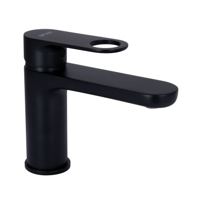 Змішувач для раковини низький Jay, Matt Black (k35) QTJAY270BLM45545 Qtap