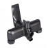 Змішувач для ванни Vlasta New, Gunmetal Black PVD (k35) з довгим поворотним виливом та душовим гарнітуром QTVLA260GMB45645 Qtap